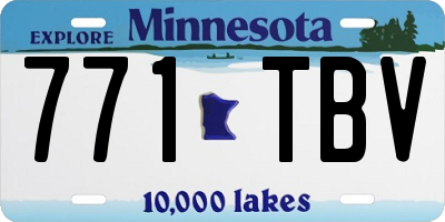 MN license plate 771TBV