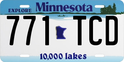 MN license plate 771TCD