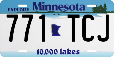 MN license plate 771TCJ