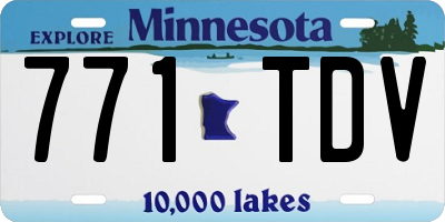 MN license plate 771TDV