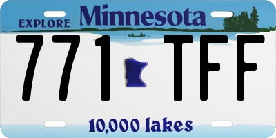 MN license plate 771TFF