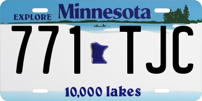 MN license plate 771TJC