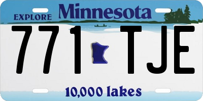 MN license plate 771TJE