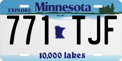 MN license plate 771TJF