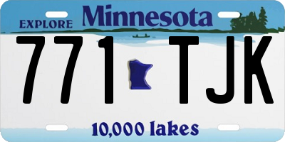 MN license plate 771TJK