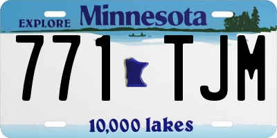 MN license plate 771TJM