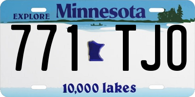 MN license plate 771TJO