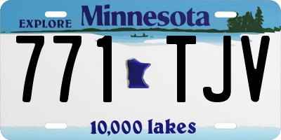 MN license plate 771TJV