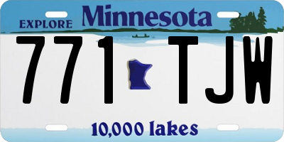MN license plate 771TJW