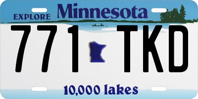 MN license plate 771TKD
