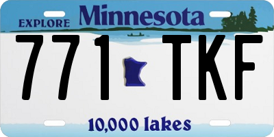 MN license plate 771TKF