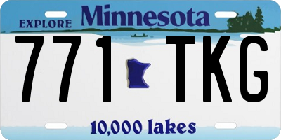 MN license plate 771TKG