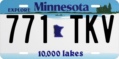 MN license plate 771TKV