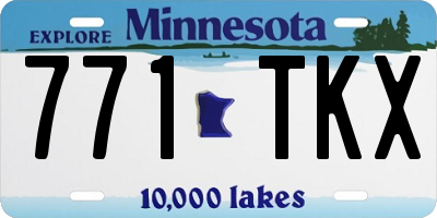 MN license plate 771TKX