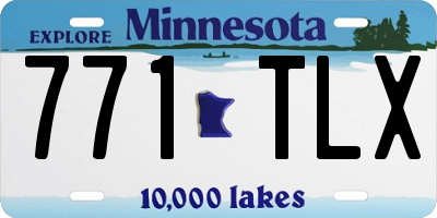 MN license plate 771TLX