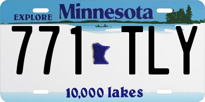 MN license plate 771TLY
