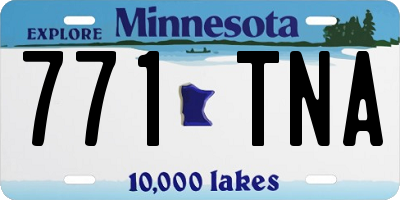 MN license plate 771TNA