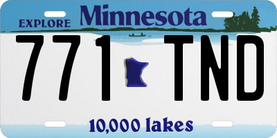 MN license plate 771TND