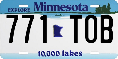 MN license plate 771TOB