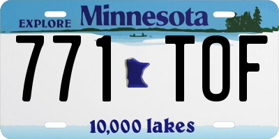 MN license plate 771TOF
