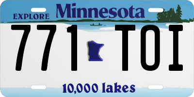MN license plate 771TOI