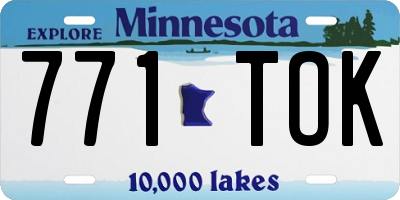 MN license plate 771TOK