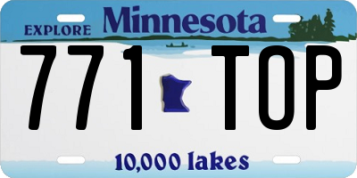 MN license plate 771TOP