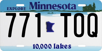 MN license plate 771TOQ