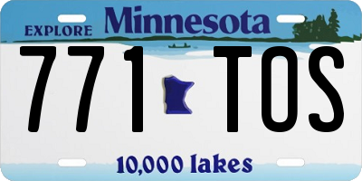 MN license plate 771TOS