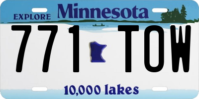 MN license plate 771TOW