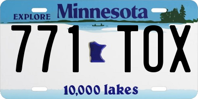 MN license plate 771TOX