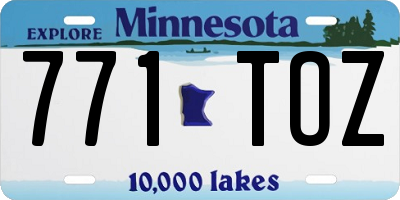 MN license plate 771TOZ