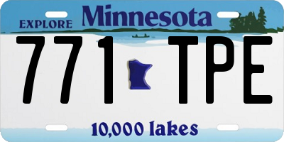 MN license plate 771TPE