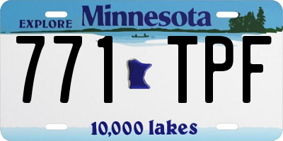 MN license plate 771TPF
