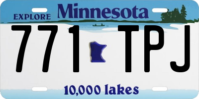 MN license plate 771TPJ
