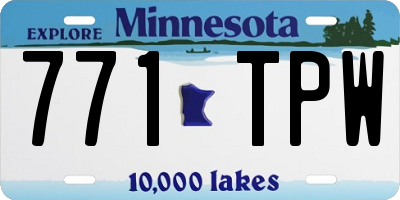 MN license plate 771TPW
