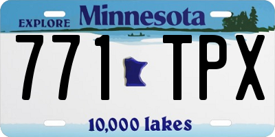 MN license plate 771TPX