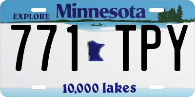 MN license plate 771TPY