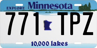 MN license plate 771TPZ