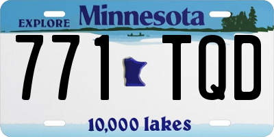 MN license plate 771TQD