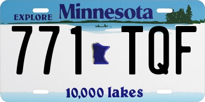 MN license plate 771TQF