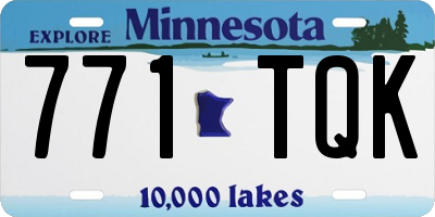 MN license plate 771TQK