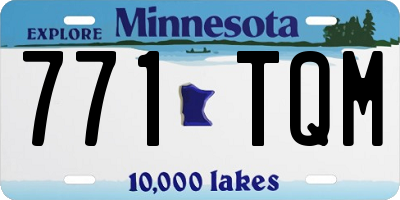 MN license plate 771TQM