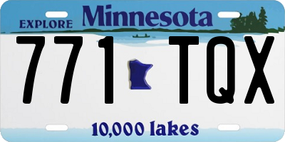 MN license plate 771TQX