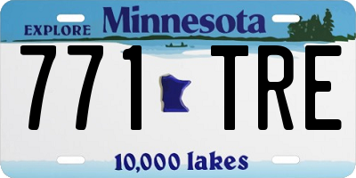 MN license plate 771TRE