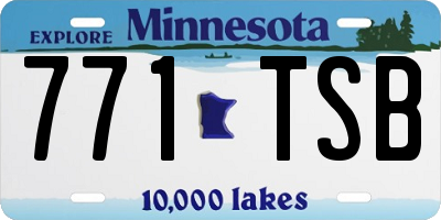 MN license plate 771TSB