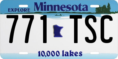 MN license plate 771TSC