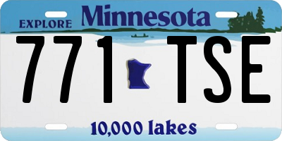 MN license plate 771TSE