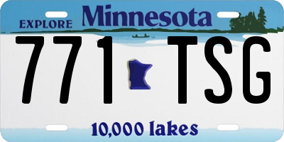 MN license plate 771TSG