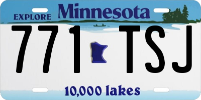 MN license plate 771TSJ